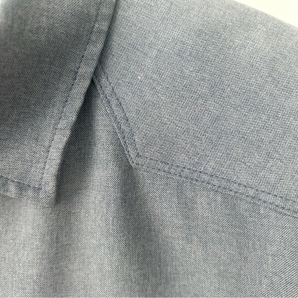 Western Rise Button Down Shirt Blouse Top Tech Travel Gorpcore Gray Size Medium - Picture 7 of 15